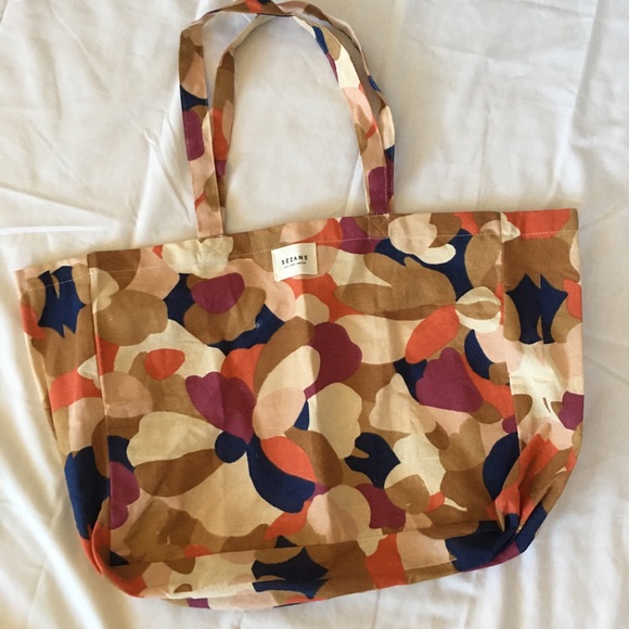 sezane canvas tote